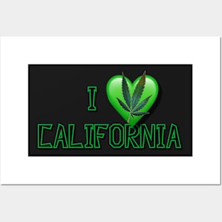 I green heart California Posters and Art